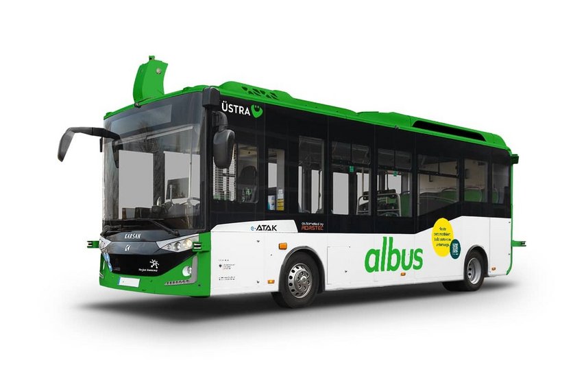 Mockup des autonomen Linienbusses albus