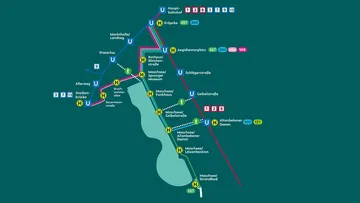 Dieses Bild zeigt die Linien und Haltestellen, die euch zum Maschseefest bringen. Haltestellen der Linien 1,2 und 8: Hauptbahnhof, Kröpcke, Aegidientorplatz, Schlägerstraße, Geibelstraße, Altenbekener Damm. Haltestellen der Linien 3, 7, 9 und 13: Hauptbahnhof, Kröpcke, Markthalle / Landtag, Waterloo, Allerweg (nur Linien 3, 7 und 9), Stadionbrücke (nur Linien 3, 7 und 9). Haltestellen der Linien 100 und 200: Kröpcke, Aegidientorplatz, Rathaus / Bleichenstraße, Maschsee / Sprengel Museum, Bruchmeisterallee, Beuermannstraße, Stadionbrücke. Haltestellen der Linie 267: Kröpcke, Aegidientorplatz, Rathaus / Bleichenstraße, Maschsee/ Sprengel Museum, Maschsee/ Funkhaus, Maschsee/ Geibelstraße, Maschsee/ Altenbekener Damm, Maschsee / Löwenbastion, Maschsee / Strandbad. Haltestellen der Linie 800: Kröpcke, Aegidientorplatz, Rathaus / Bleichenstraße, Maschsee/ Sprengel Museum, Maschsee/ Funkhaus, Maschsee/ Geibelstraße, Maschsee/ Altenbekener Damm, Altenbekener Damm. Am Altenbekener Damm kannst auch in die Buslinie 121 umsteigen.
