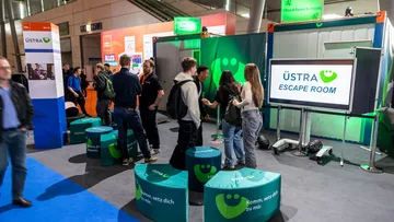 Der Messestand der ÜSTRA auf der IdeenExpo 