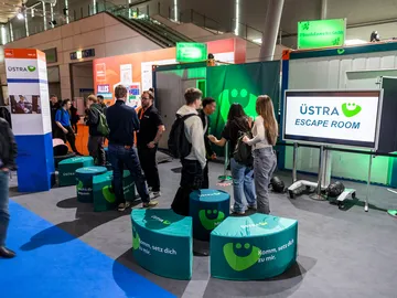 Der Messestand der ÜSTRA auf der IdeenExpo 